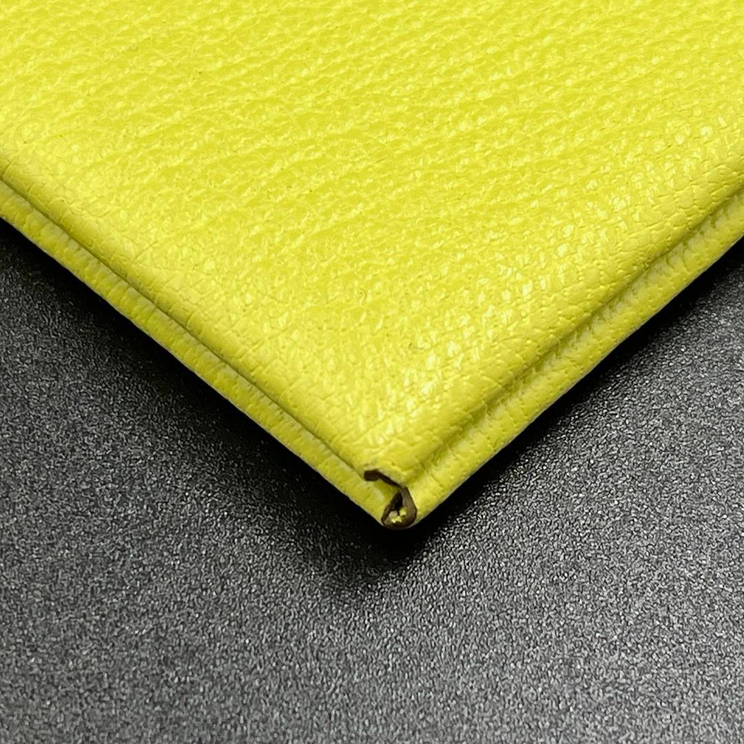 HERMES エルメス カルヴィ イエロー系 名刺入れ　カードケース フランス製