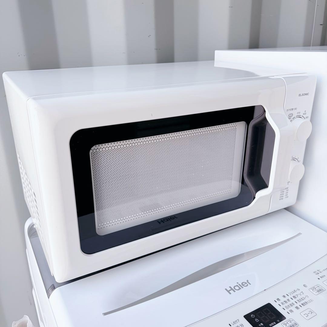 運搬取付無料！シンプルホワイト純正Haier冷洗＋レンジ3点セット！完動超美品！
