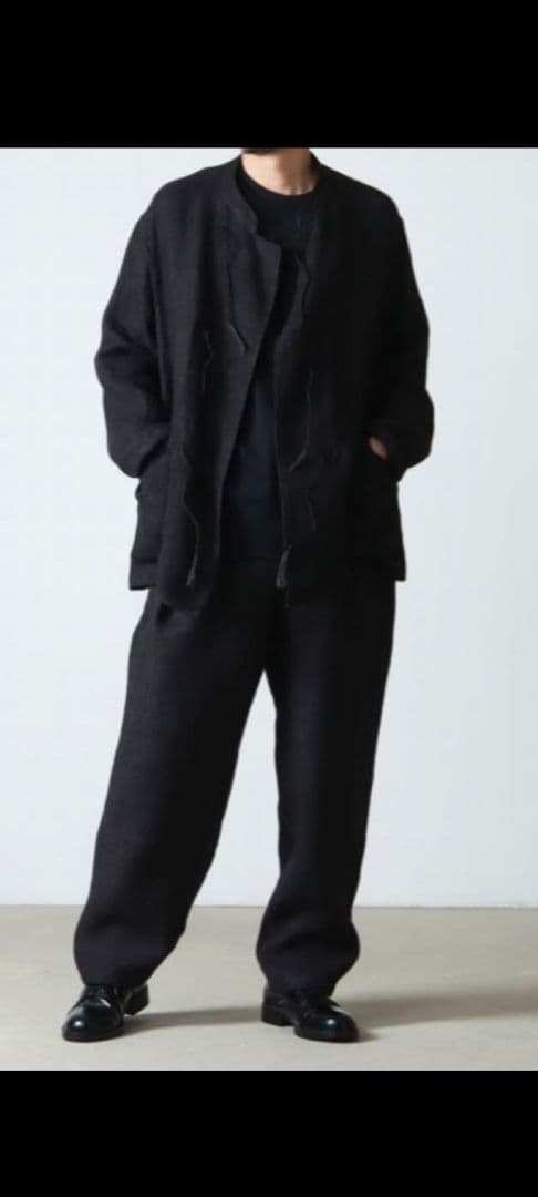 22ss COMOLI リネンスタンドカラージャケット 　サイズ3