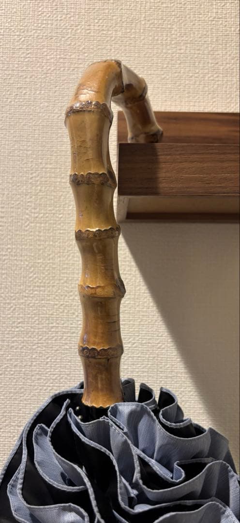 サンバリア100 フリル　ブルー　長傘