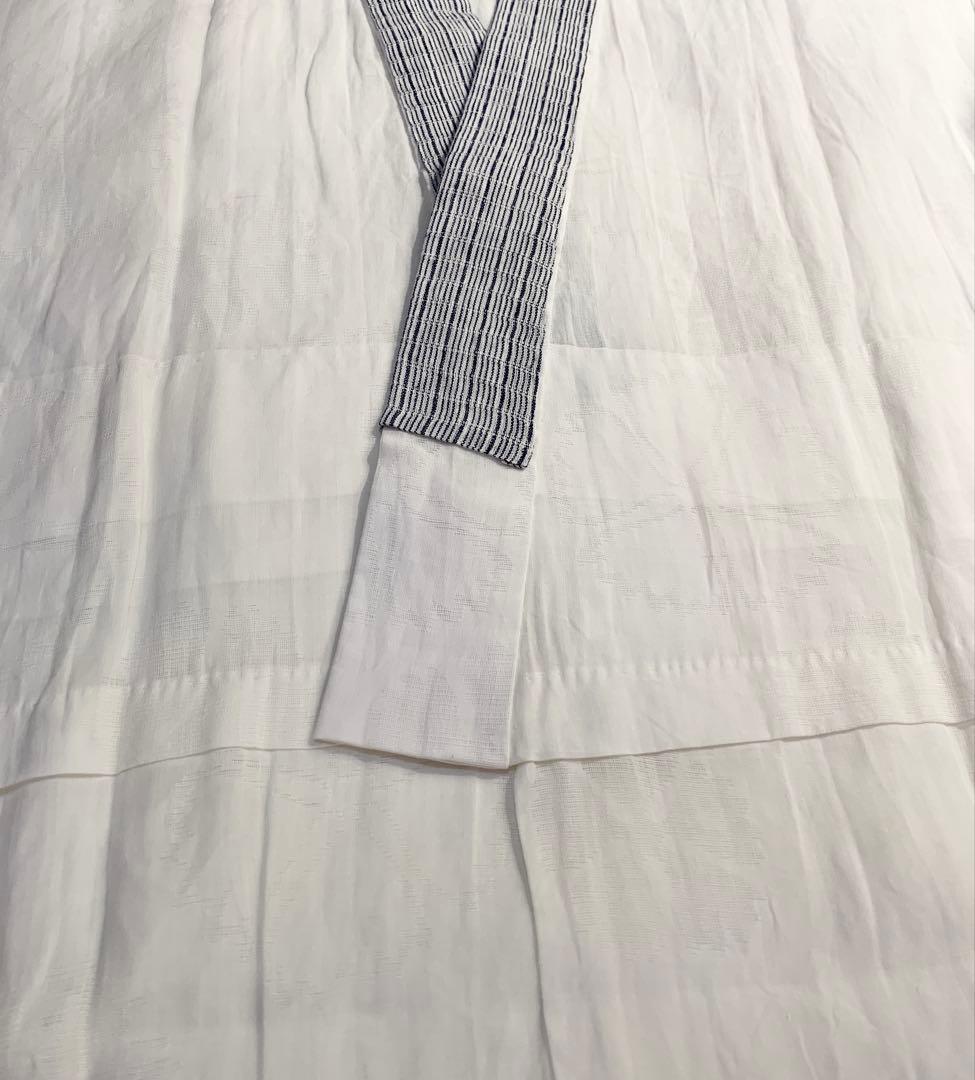 小千谷本麻紋紗　長襦袢　残布あり　裄63.5