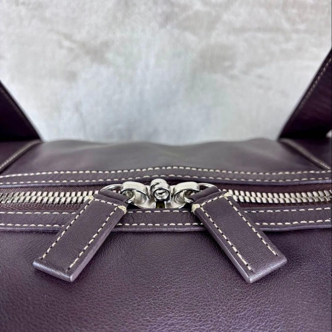 極美品　希少　廃盤モデル　COACH ボストンバッグ　本革レザー　ダークブラウン