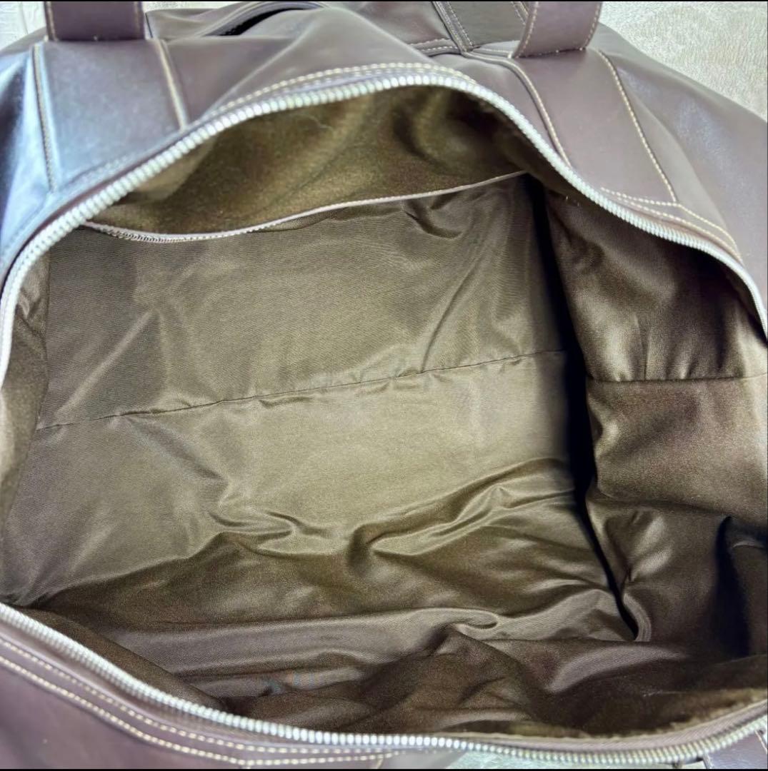 極美品　希少　廃盤モデル　COACH ボストンバッグ　本革レザー　ダークブラウン