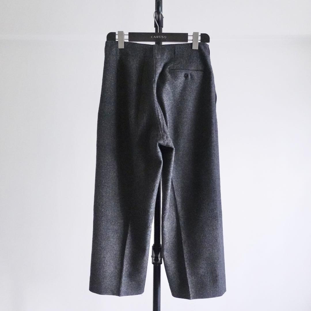 【状態良好】1960s デンマーク軍　ウールメルトン　ワイドトラウザーズ　グレー