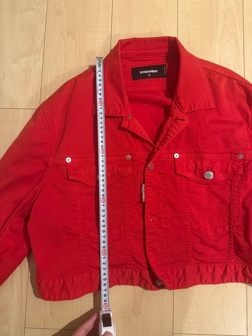 DSQUARED2 クロップドジャケット 36 レッド