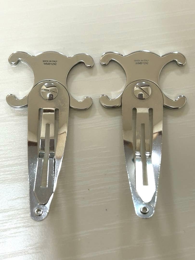 CELINE セリーヌ トリオンフ スナップ クリップ シルバー2個セット