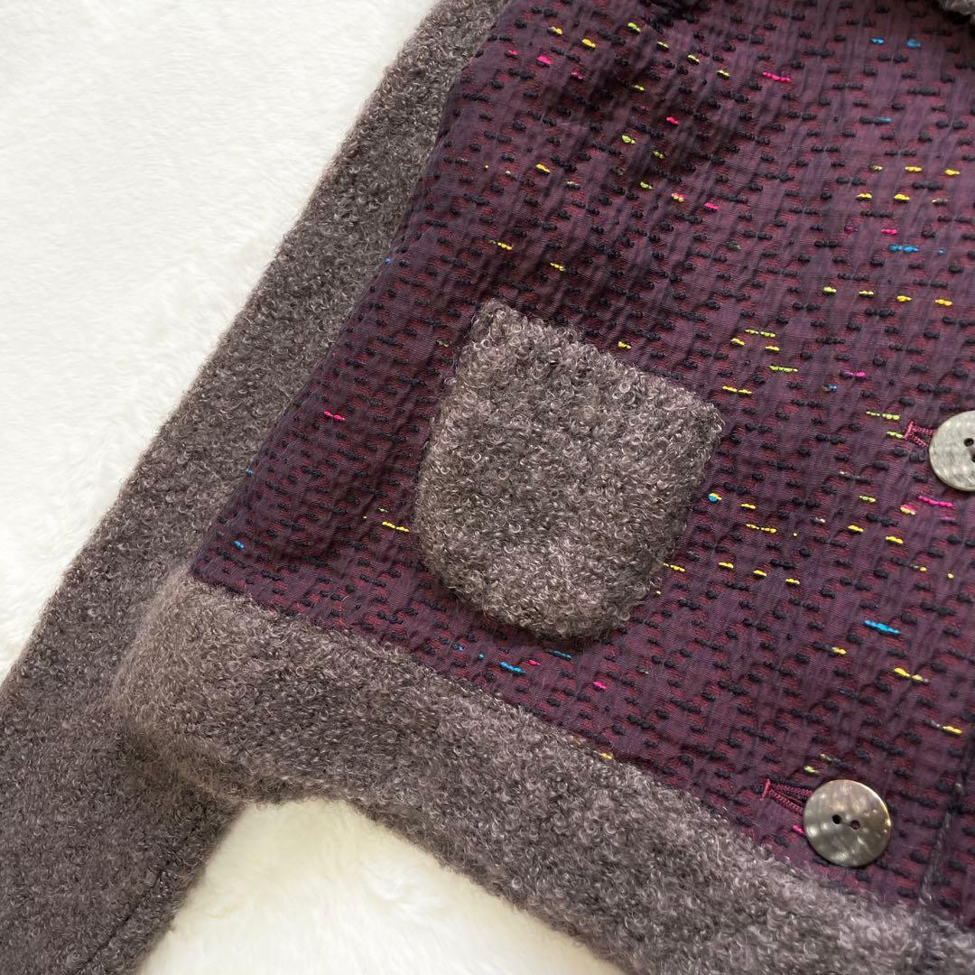 M. &KYOKO モヘアシルク使い 素敵なカーディガンジャケット
