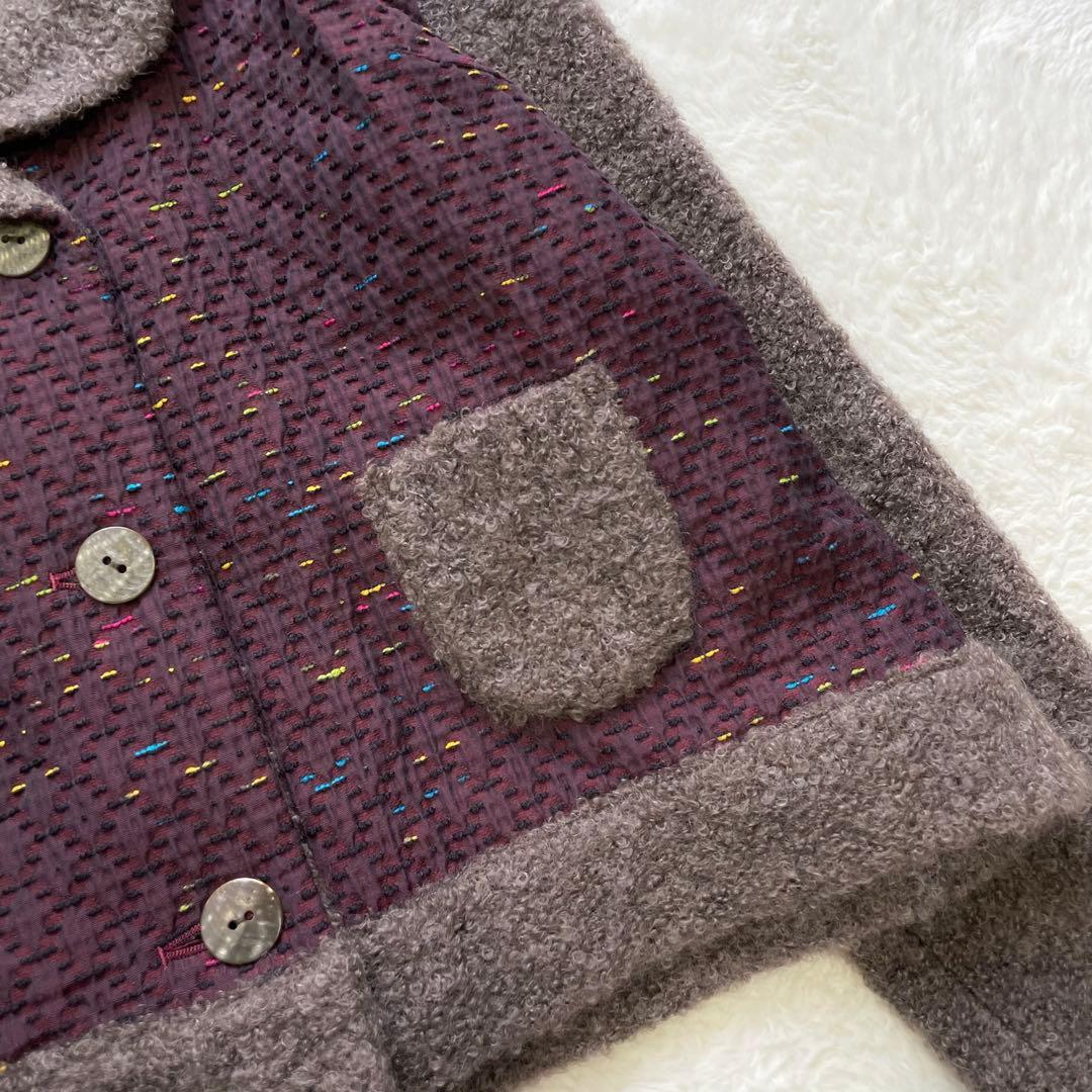 M. &KYOKO モヘアシルク使い 素敵なカーディガンジャケット