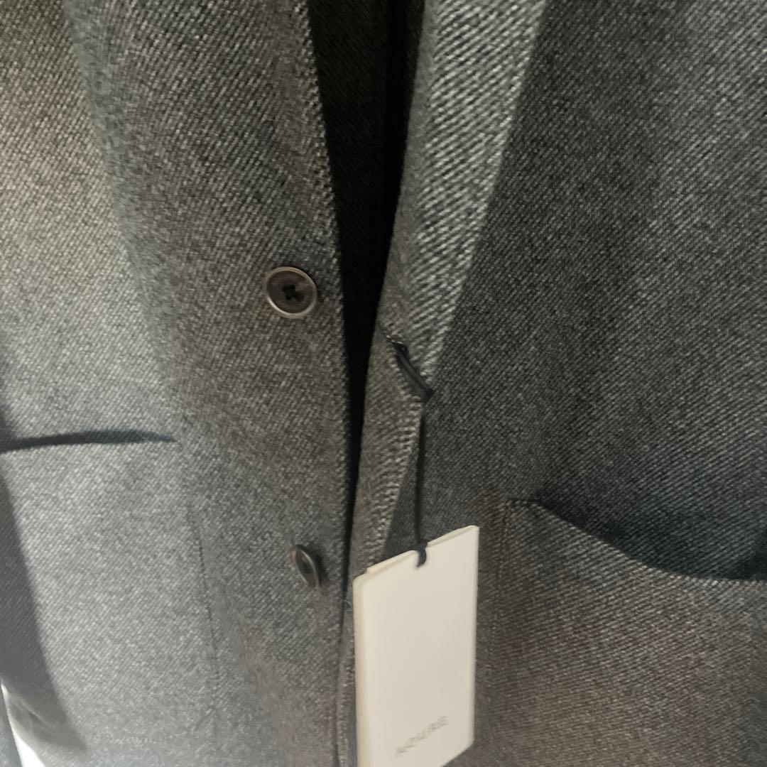 試着のみ アウール AOURE フランネル 秋冬 ジャケット ライトグレー L