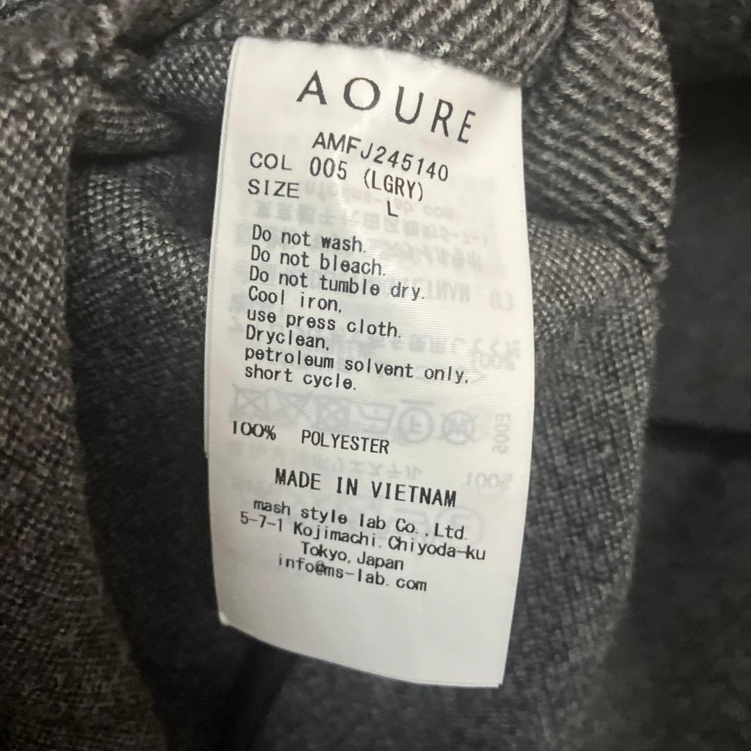 試着のみ アウール AOURE フランネル 秋冬 ジャケット ライトグレー L