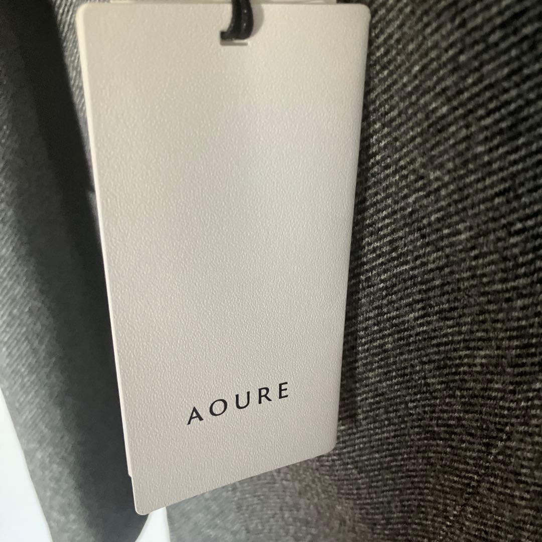 試着のみ アウール AOURE フランネル 秋冬 ジャケット ライトグレー L