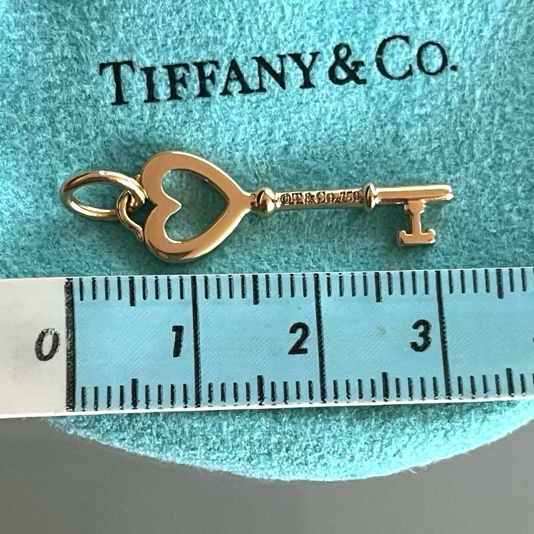ティファニー　ハートキー　チャーム ペンダントトップ　750 新品同様