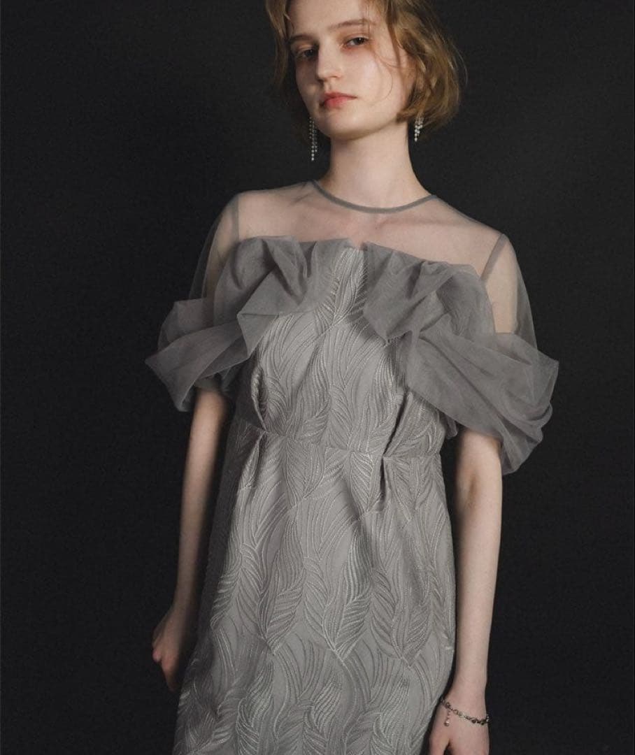 et.UNiVER Tornade pencil dress グレー