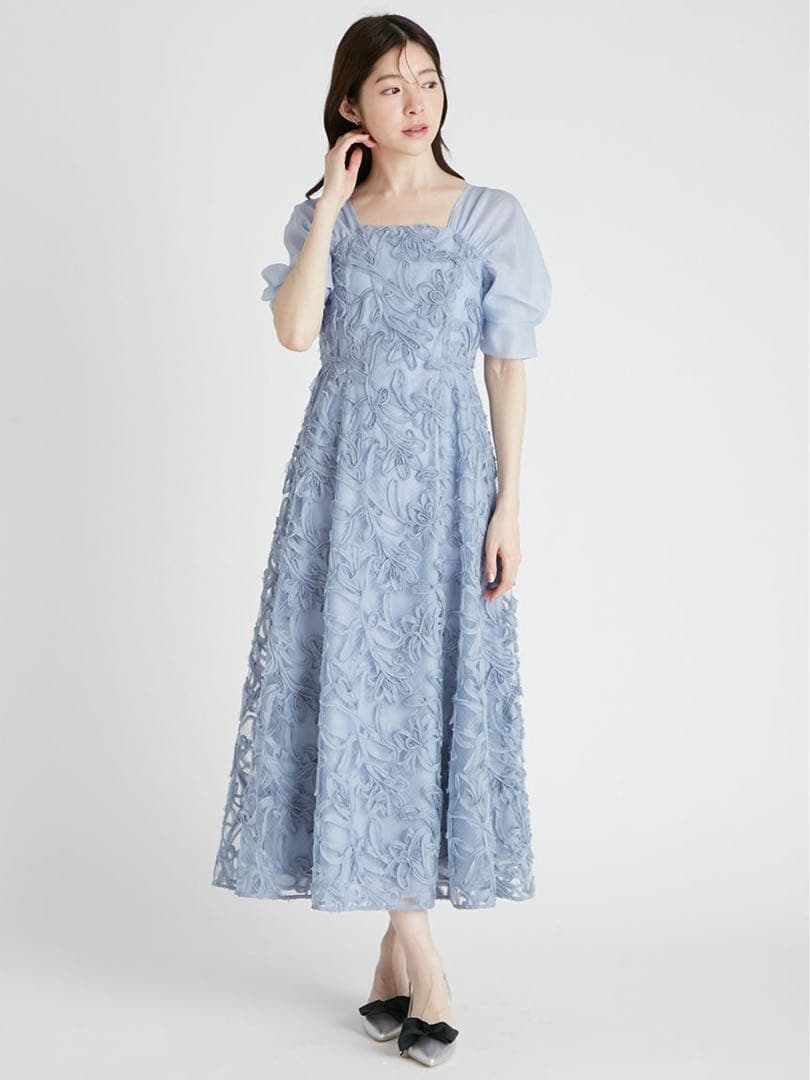 2025年CELFORD リリーエンブロイダリードレス　SAX 36 S