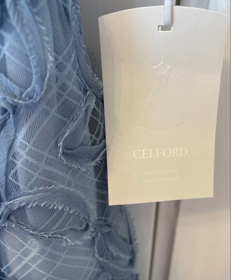 2025年CELFORD リリーエンブロイダリードレス　SAX 36 S