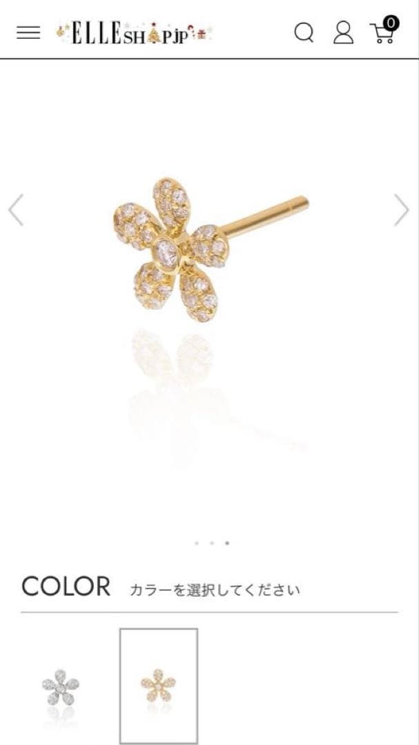 ビジュードエム　フラワープチピアス　片耳用