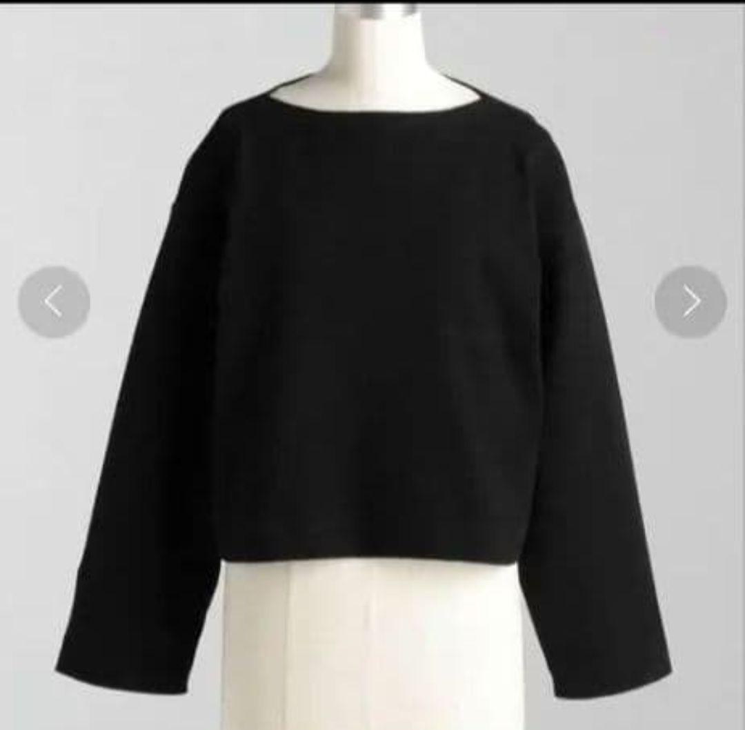 ＜LOEFF（ロエフ）＞ コットン パイル カットソー　黒　ブラック　金子綾