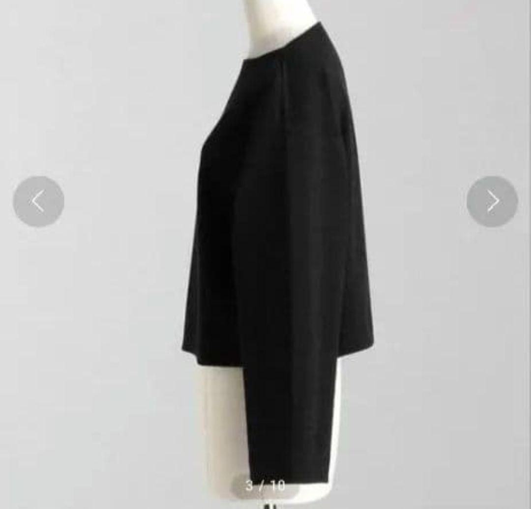 ＜LOEFF（ロエフ）＞ コットン パイル カットソー　黒　ブラック　金子綾