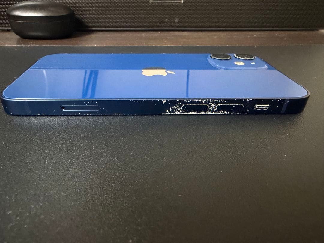 【最終値引】iPhone 12 mini ブルー／イヤホン変換アダプター付き