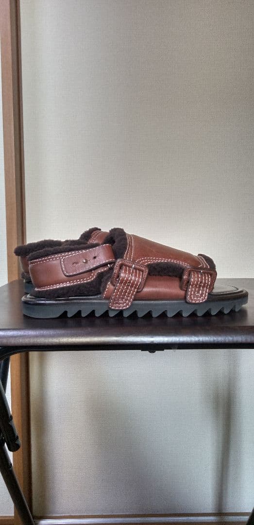 靴 AURALEE MOUTON SANDALS FOOT THE COACHER