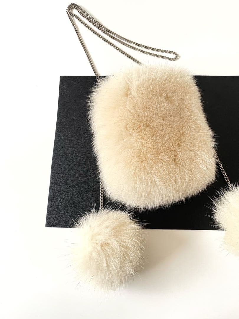 美品 LUDLOW ラドロー フォックスファー バッグ