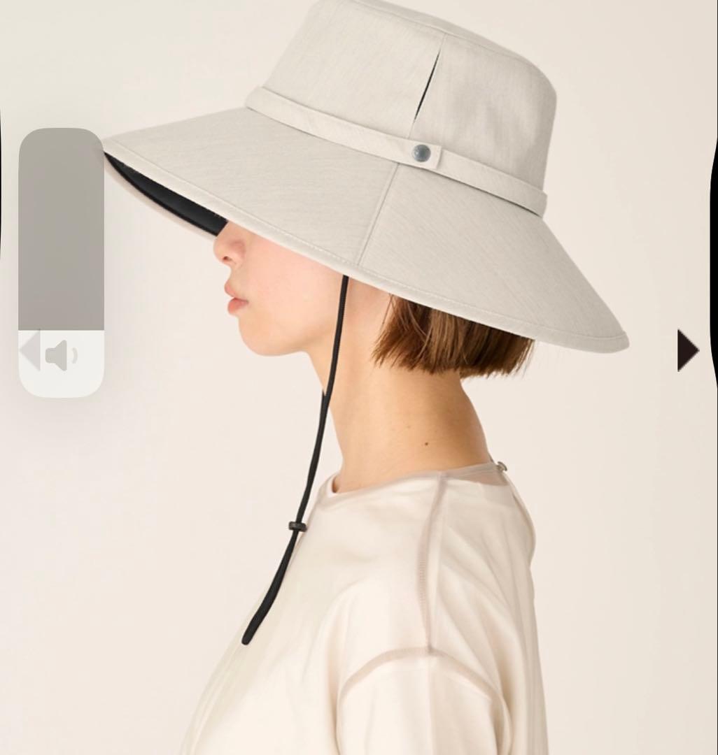 サンバリア100 ウィンドウハット　アイボリー　完全遮光帽子100%