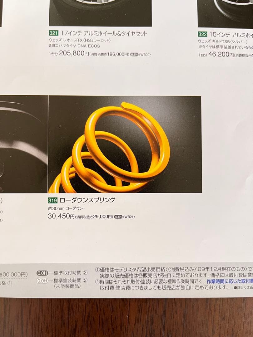 ローダウンスプリング【アイシス：モデリスタパーツ】