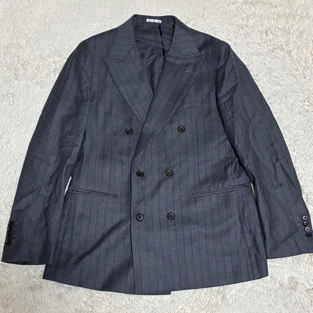 SUIT SELECT marzotto super100's グレー ダブル