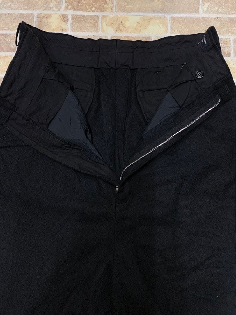 コムデギャルソン オム 19AW ウール フラノ2タック サルエル パンツ