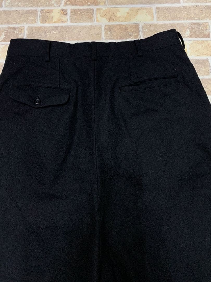 コムデギャルソン オム 19AW ウール フラノ2タック サルエル パンツ