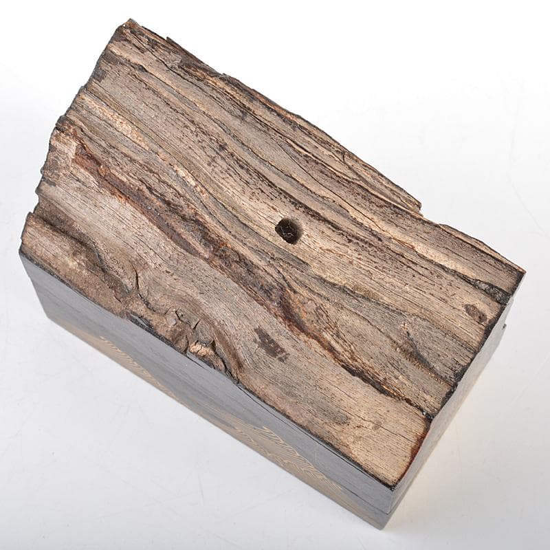 HOLIDAY 道場宗廣作　名取川　波蒔絵　埋木香合　共箱　M　R5301