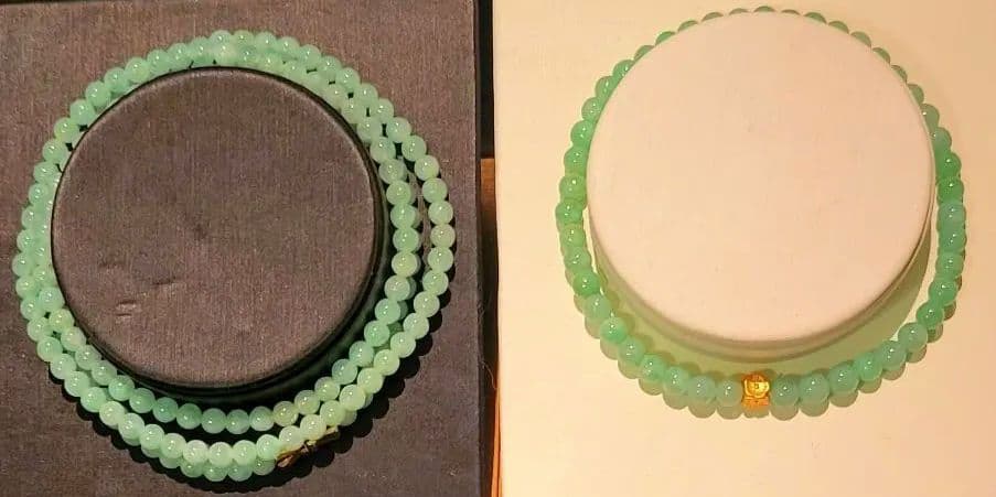 月末限定特価！天然本翡翠氷種緑翡翠A貨　ネックレス　ブレスレット☆豪華セット☆