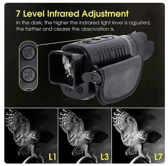 1080P HD 単眼暗視装置赤外線 5x デジタル 128gメモリカード付属