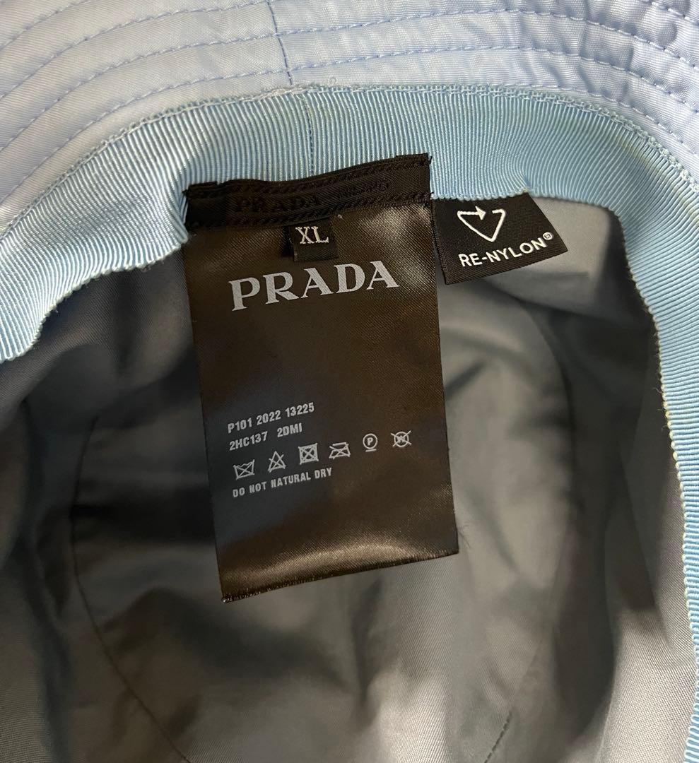 PRADA バケットハット XL ライトブルー