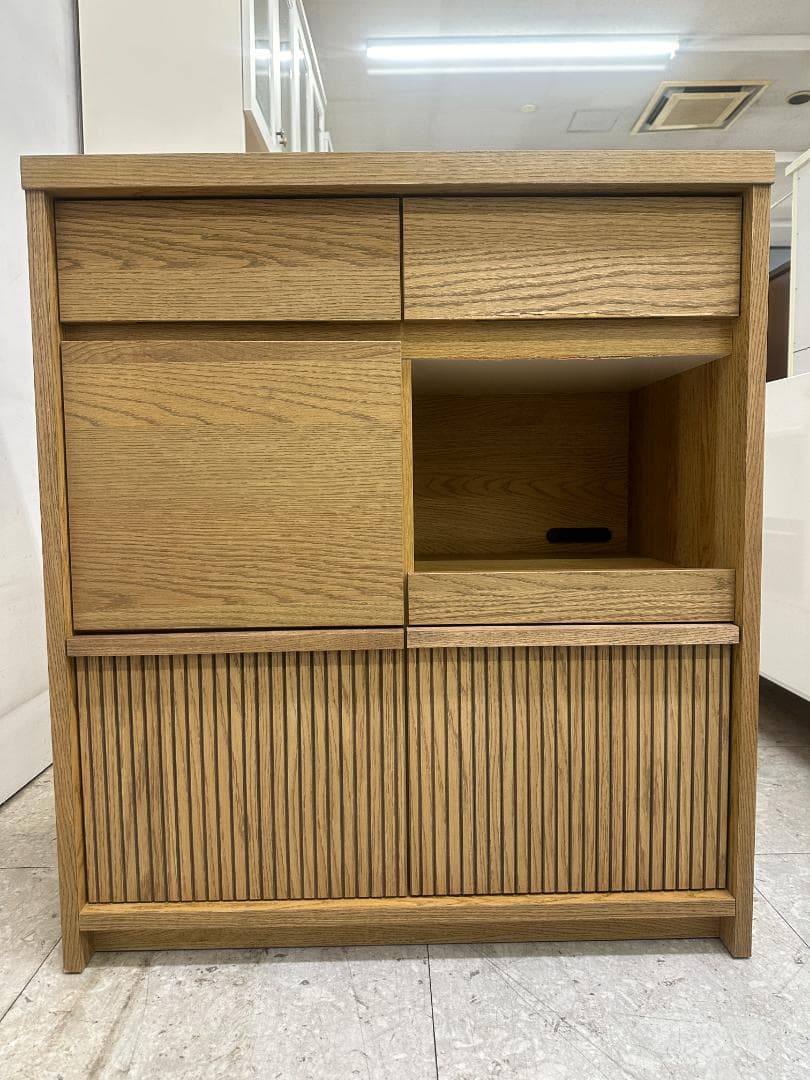 unico ウニコ DIFE キッチンカウンター レンジ台 W800 ブラウン