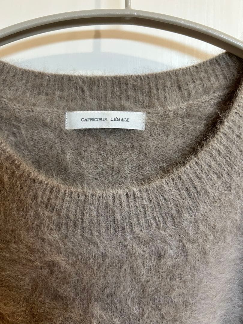 美品　カプリシューレマージュ　FOXカシミアチュニック　モカ
