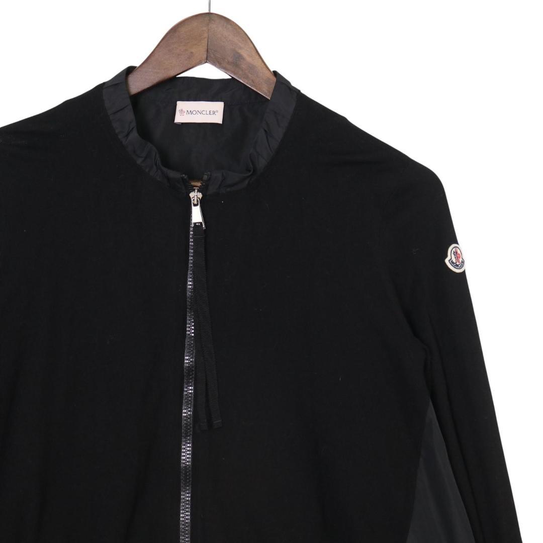 MONCLER ブラック 長袖 ナイロン ニット カーディガン Sサイズ 美品