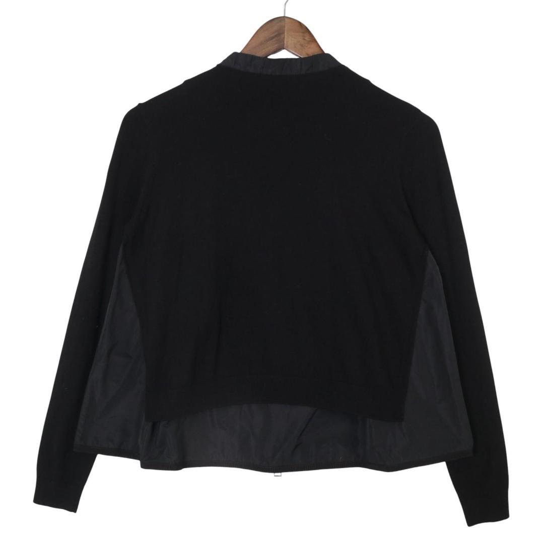MONCLER ブラック 長袖 ナイロン ニット カーディガン Sサイズ 美品