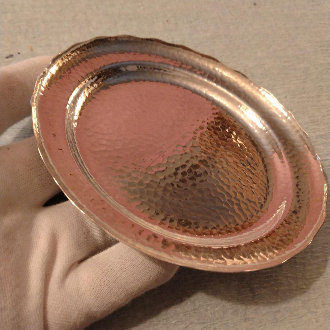 訳あり特価　槌目純銀小皿　53.6g