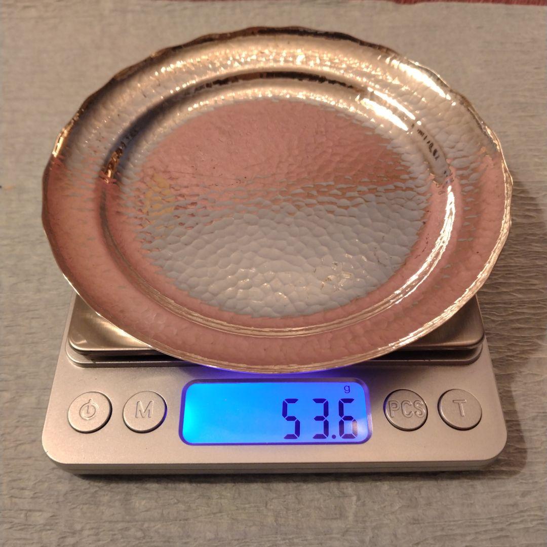 訳あり特価　槌目純銀小皿　53.6g