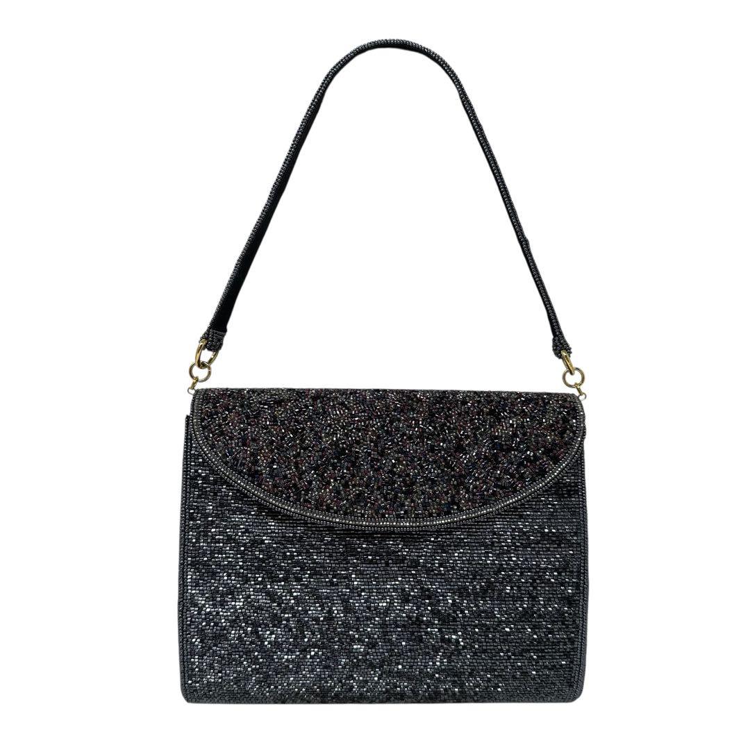 【美品】 KATORIYA ビーズバッグ 2way ショルダー付き 希少 h6