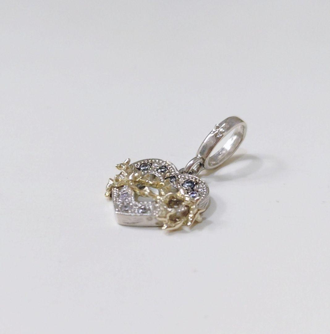 ラブ＆ヘイト　シルバー　ネックレストップ　クロス　ハート　いばら　2個セット