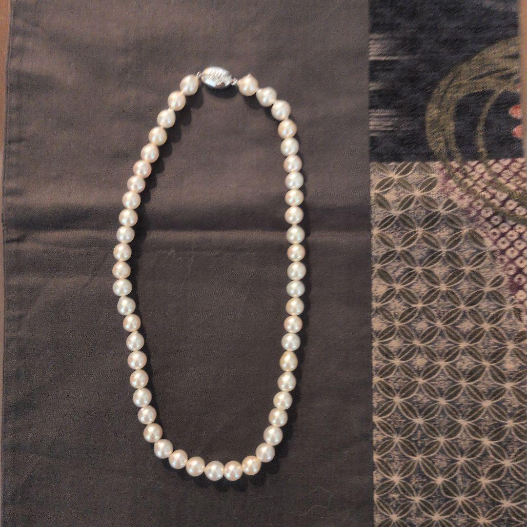 ペルラジオーネ　バロック真珠の一連ネックレス42センチ