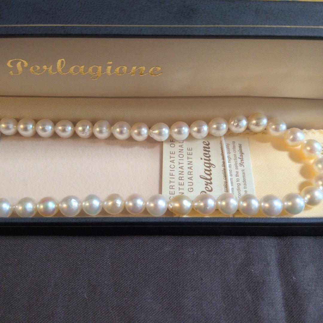 ペルラジオーネ　バロック真珠の一連ネックレス42センチ