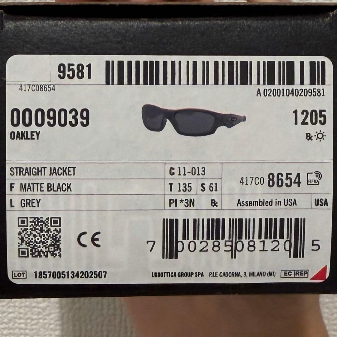 く*ゆ様 OAKLEY STRAIGHTJACKET MatteBlack/Gr