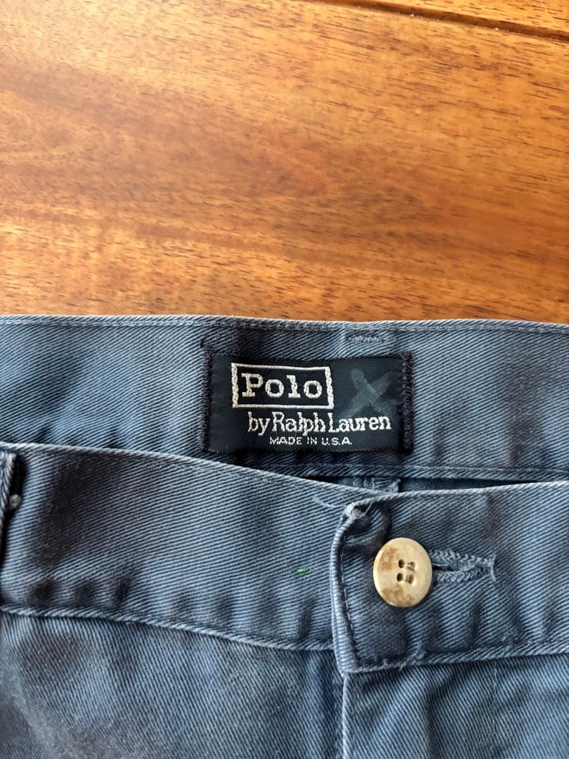 【90s 初期タグ】POLORALPHLAUREN チノ　madeinusa