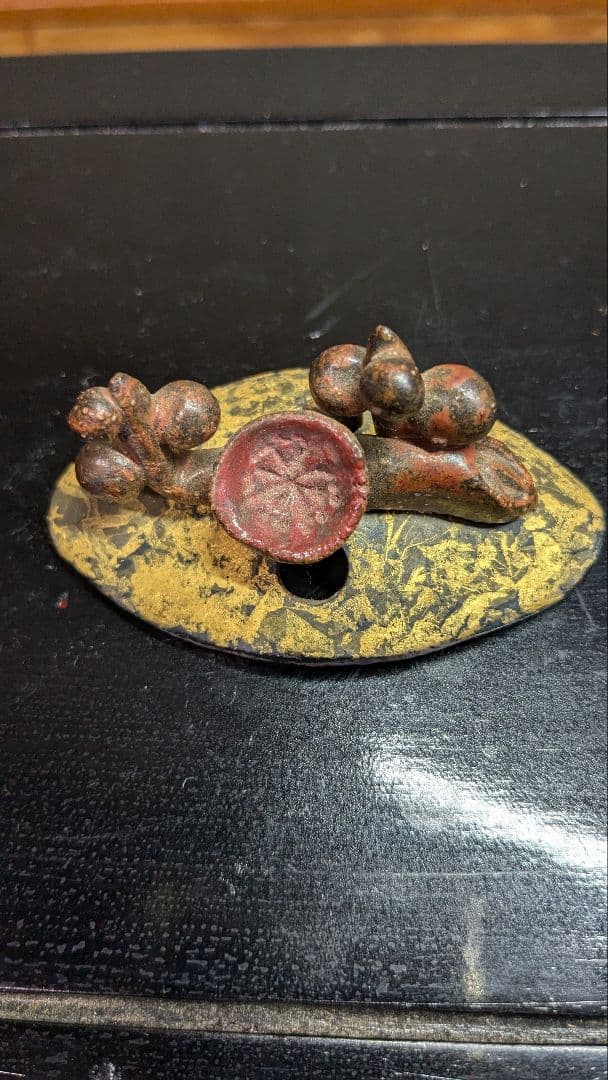 【JAPAN】九谷焼　作家作品　谷敷正人　雅彩双鶴紋　香炉