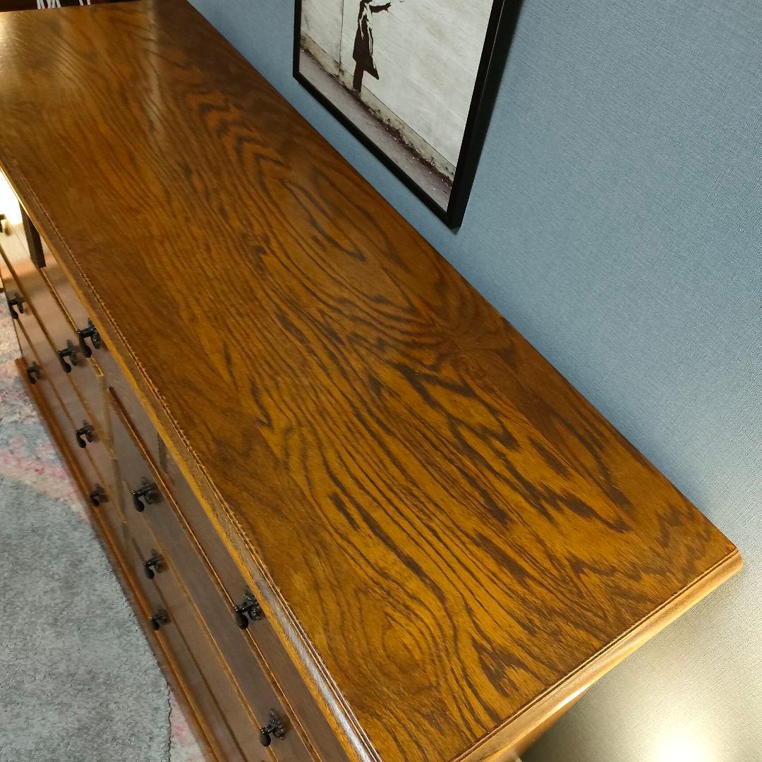 【ヴィンテージ三越家具】Bruggeナラ無垢材高級チェスト 横浜ダニエル取り扱い