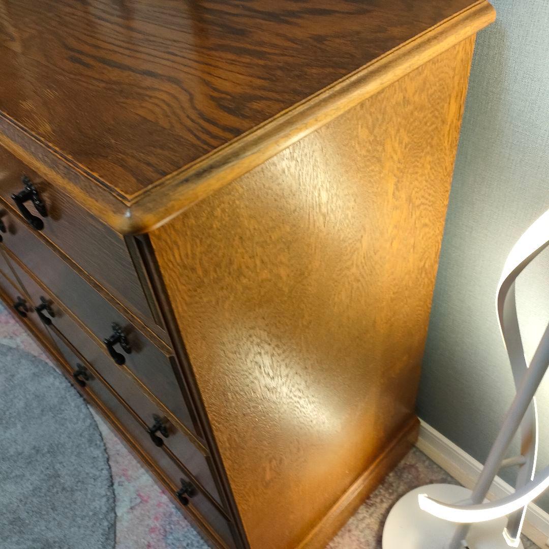 【ヴィンテージ三越家具】Bruggeナラ無垢材高級チェスト 横浜ダニエル取り扱い