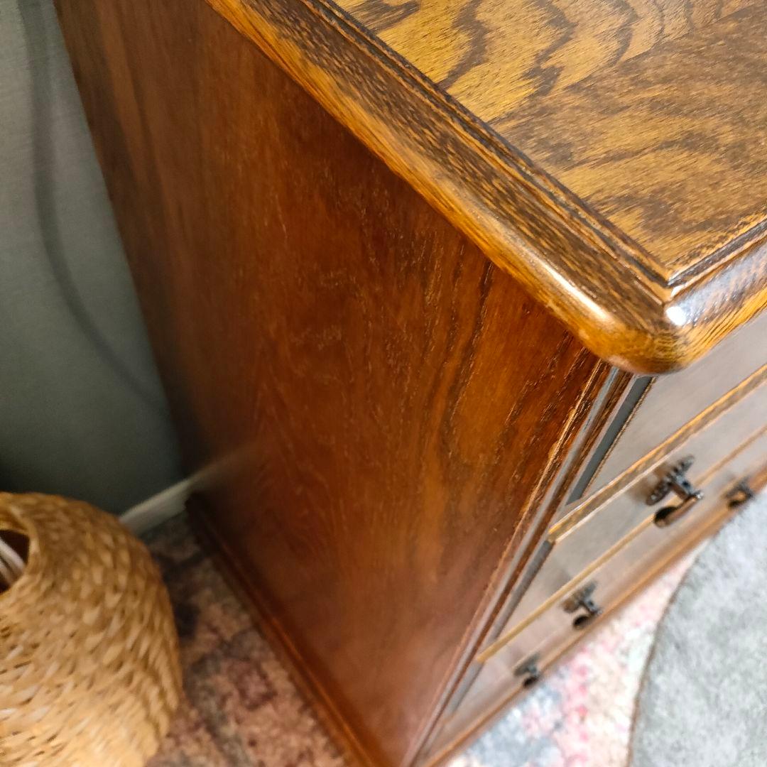 【ヴィンテージ三越家具】Bruggeナラ無垢材高級チェスト 横浜ダニエル取り扱い